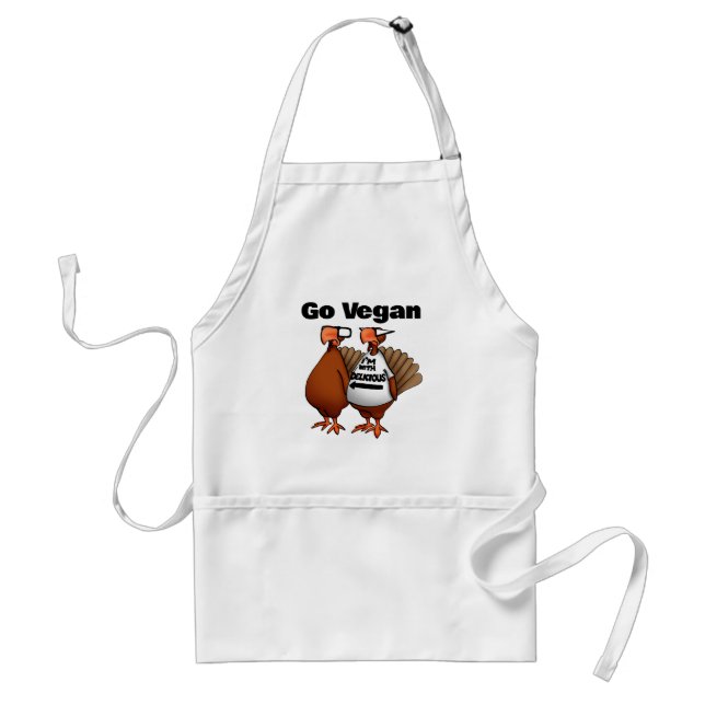Tablier Hilarious Go Vegan Thanksgiving Humour Apron (Devant)