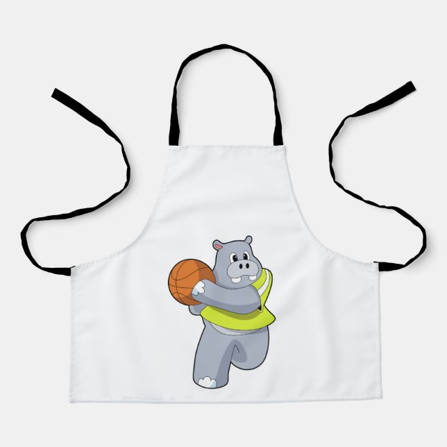 Tablier Hippo as basketball player with basketball.PNG (Recto)