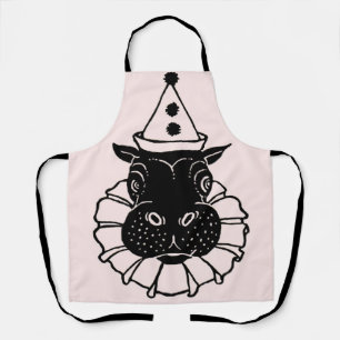 Tablier hippo en casquette de fête