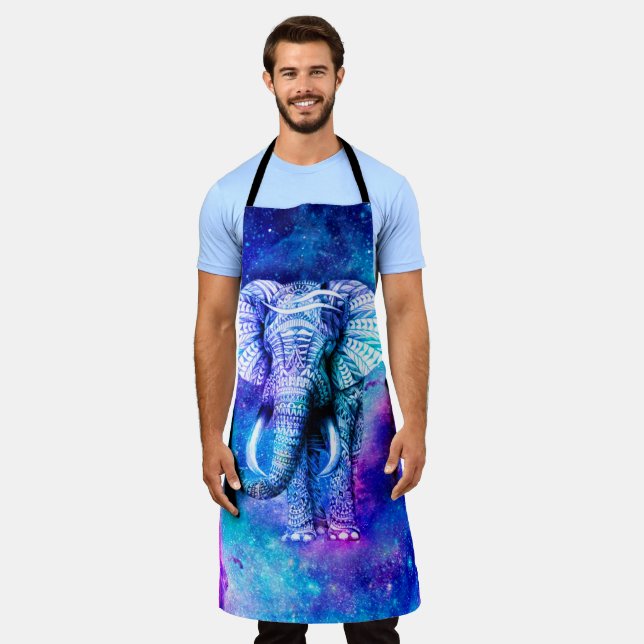 Tablier Hipster Elephant Nebula Space (Porté)