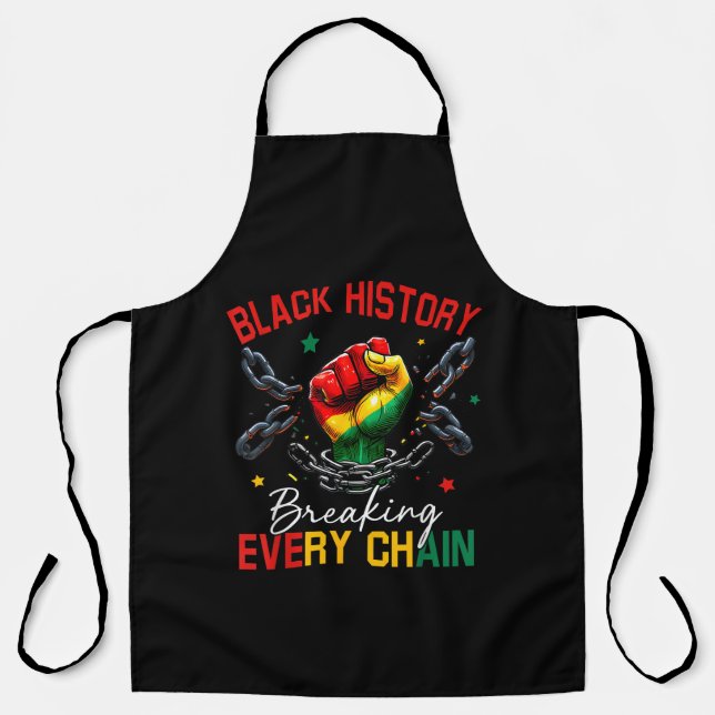 Tablier Histoire noire brisant chaque chaîne (Recto)