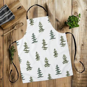 Tablier Hiver branché   Motif d'arbre de Noël