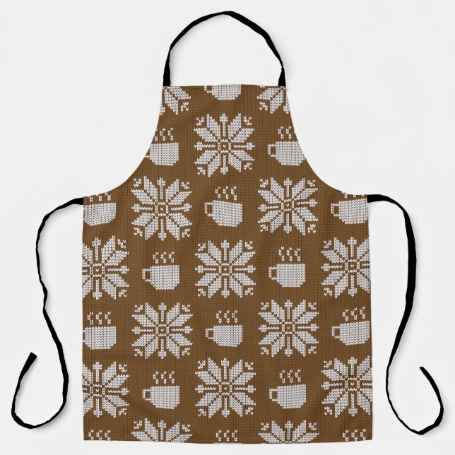 Tablier Hiver confit : Tasses à thé décoratives (Recto)