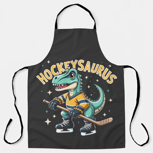 Tablier Hockeysaurus Dinosaure de hockey sur glace Amateur (Recto)