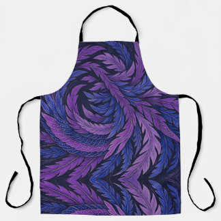 Tablier Hokusai Phoenix Apron | Purple Japanese Art Feathe