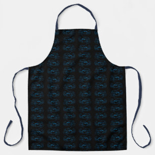 Tablier Homard Bleu Animal Marin Dessin Simple au Trait Ar