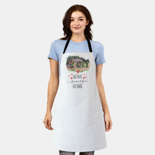 Tablier Home Sweet Home Rustic Farm Heart Floral