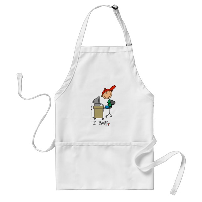 Tablier Homme Stick Figure Navigateur Web (Devant)