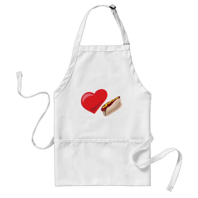 Tablier Hot-dogs d'amour !  Personnalisable : (Devant)