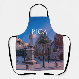 Tablier Hôtel de ville de Riga Carré en hiver Apron