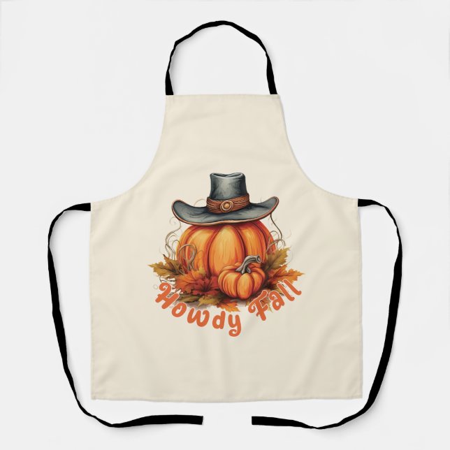 Tablier Howdy Fall - Vibes d'automne rustiques (Recto)
