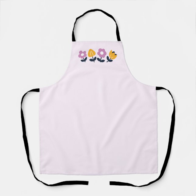 Tablier Hugs d'avril et nez mouillé - partie florale (Recto)