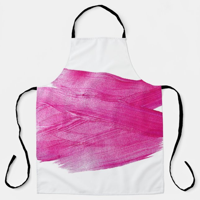 Tablier Huile rose chatoyante : Aquarelle Abstraite (Recto)