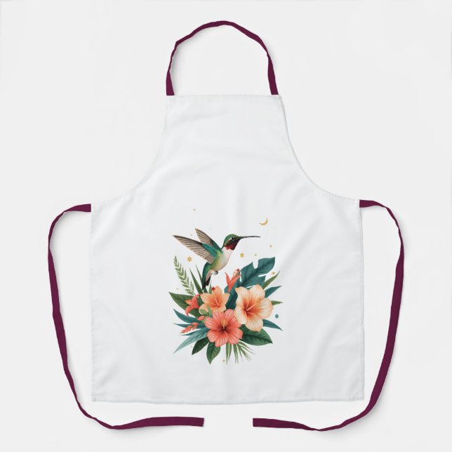 Tablier Hummingbird Bloom All-Over Apron (Recto)