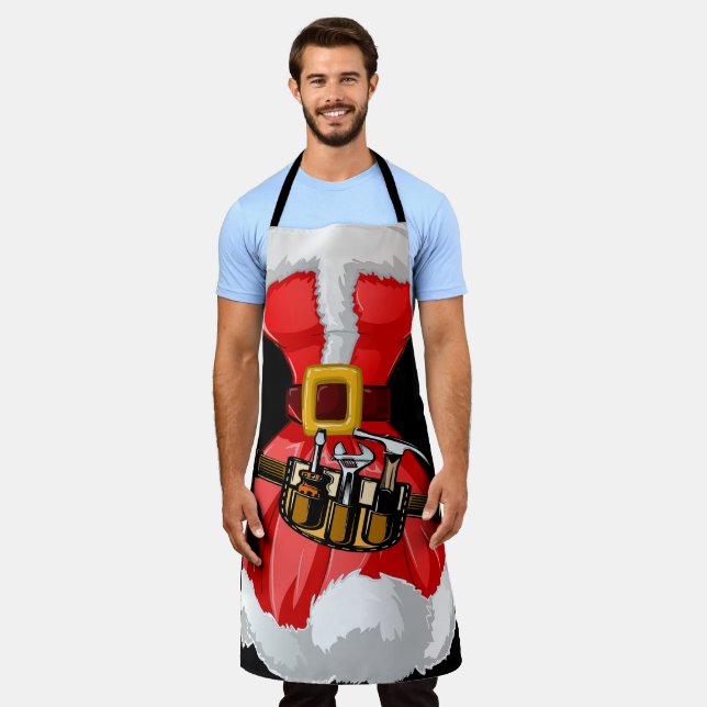 Tablier Humour Holiday Père Noël Apron (Porté)