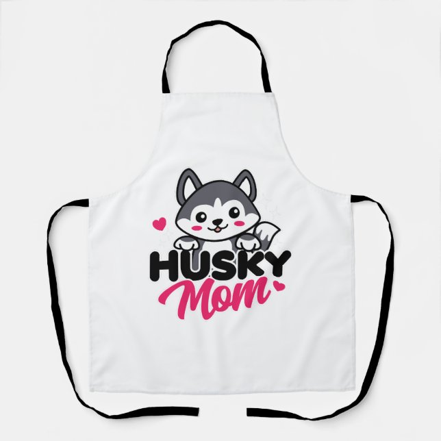 Tablier Husky Chig Maman Cute Kawaii Design (Recto)