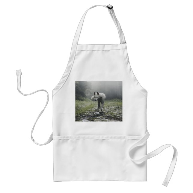 Tablier Husky Sibérien Blanc (Devant)