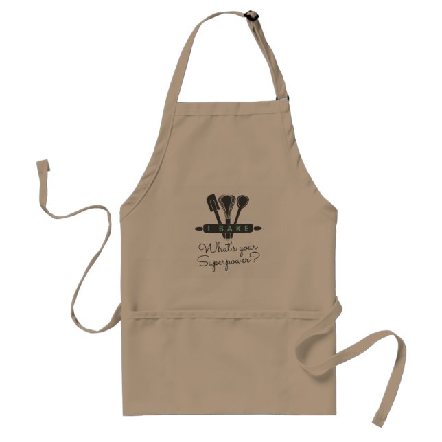 Tablier I bake What's your superpower Apron (Devant)