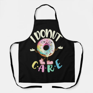 Tablier I Donut Care Cartoon Doughnut Je ne me soucie pas 