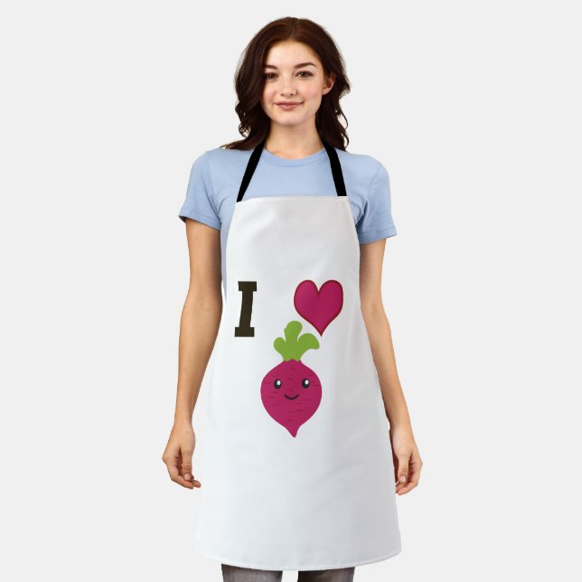 Tablier I Heart Beets (Porté)