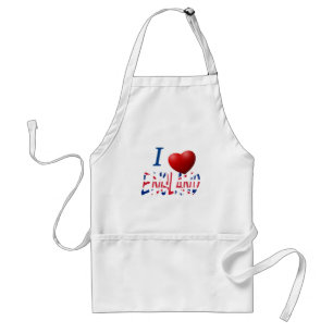 Tablier I Heart England superposé sur l'appartement Union 