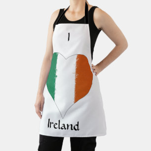 Tablier I Heart Ireland Tricolor Drapeau irlandais