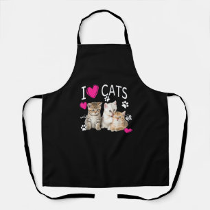 Tablier I Love Chats Chemise _ Amoureux des chats - I love