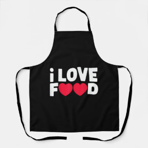 Tablier I Love Food Funny Foodie Cadeau pour hommes