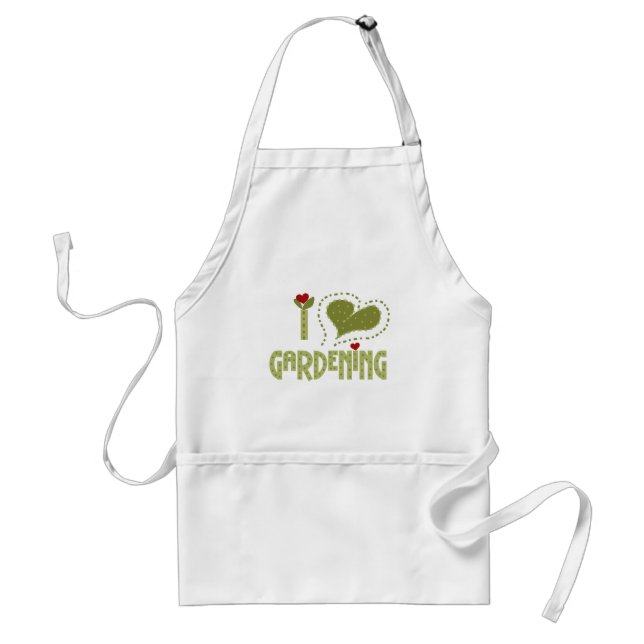 Tablier I Love Gardening Tshirts et cadeaux (Devant)