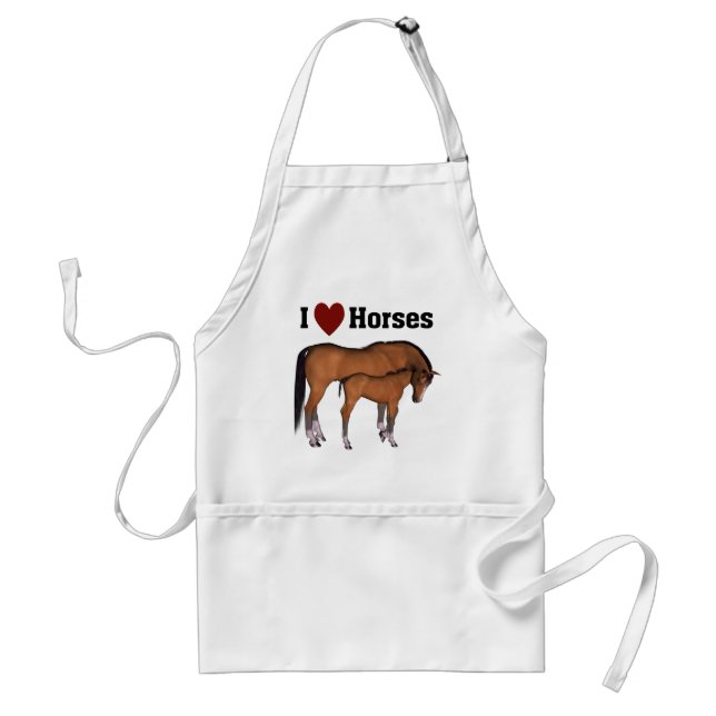 Tablier I Love Horses BBQ Apron (Devant)