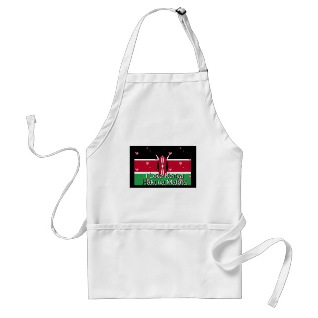 Tablier I Love Kenya et "Hakuna Matata" Art Print (Devant)