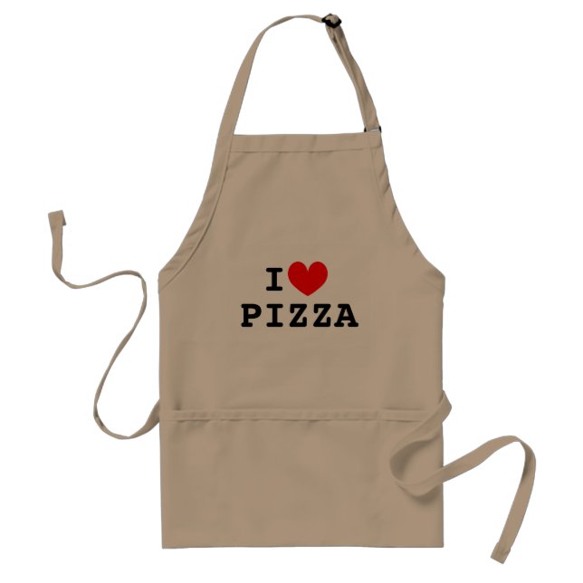 Tablier I love pizza. Funny custom i heart kitchen apron (Devant)
