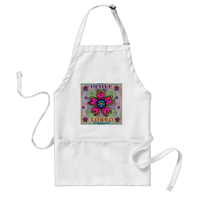 Tablier "I LOVE TOKYO" Fleurs Apron (Devant)