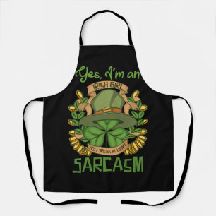 Tablier I_m Une Irlandaise Je Parle De Sarcasme Fluent Dir
