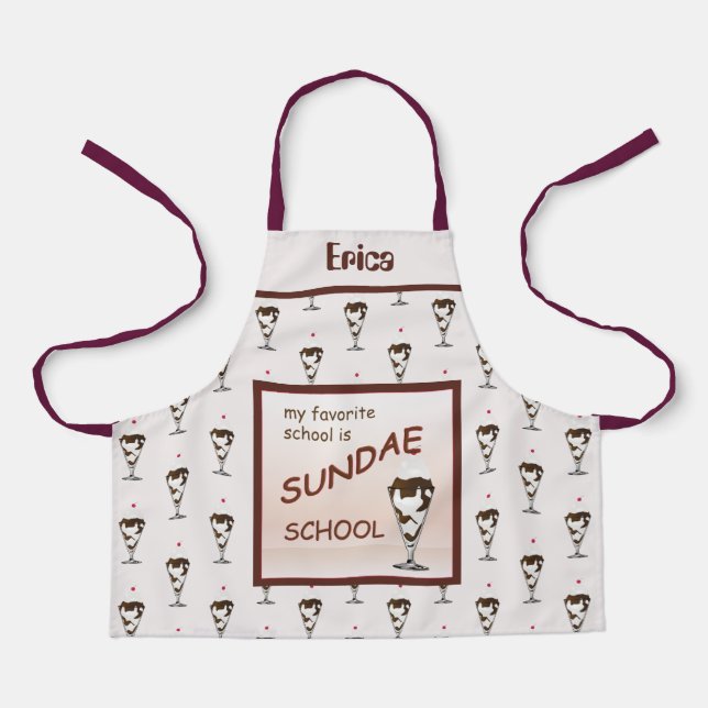 Tablier Ice Cream Custom Kids Apron (Recto)