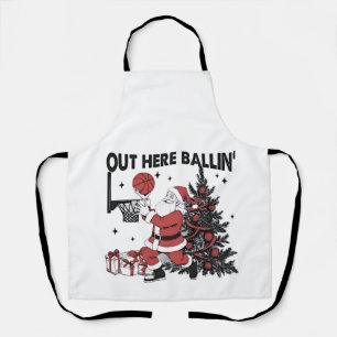 Tablier Ici on joue au basket Sport Noël Christmas