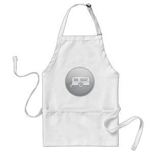 Tablier Icône de remorque de campeur argenté Minimaliste V