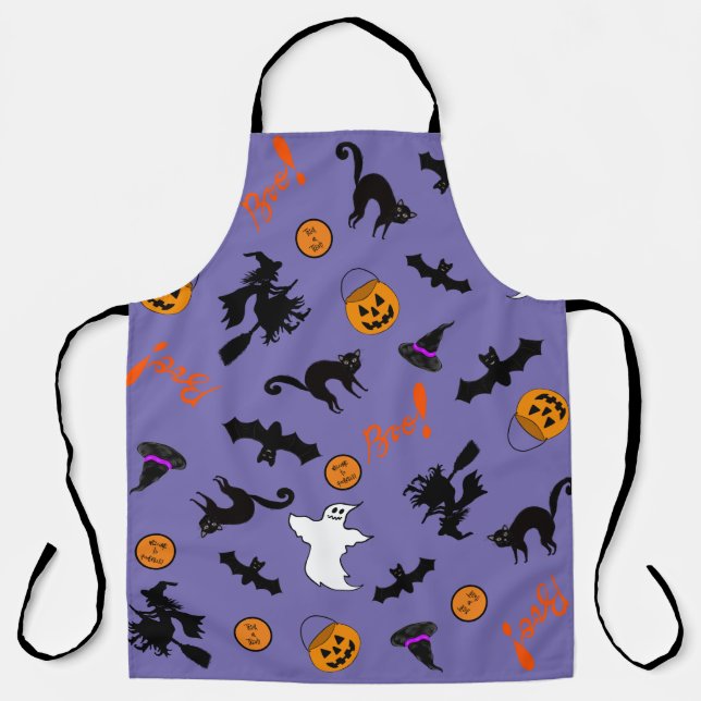 Tablier Icône d'Halloween mignonne et Éffrayante Apron pou (Recto)