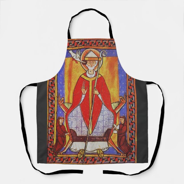 Tablier Icône médiévale de Saint Grégoire le Grand (Recto)