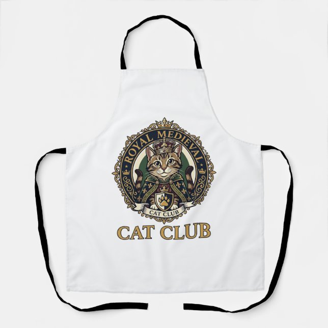 Tablier Idée cadeau Royal Medieval Cat Cat Dad - Royal Med (Recto)