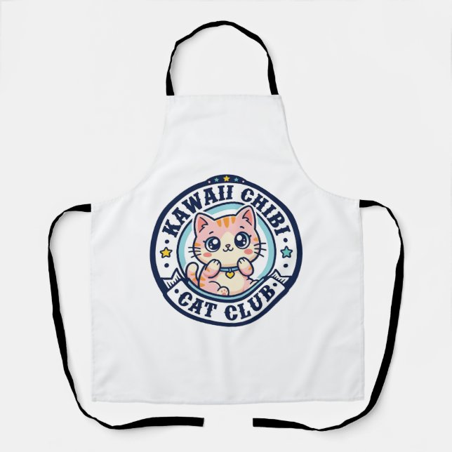 Tablier Idée de cadeau de maman chat chibi kawaii - Kawaii (Recto)
