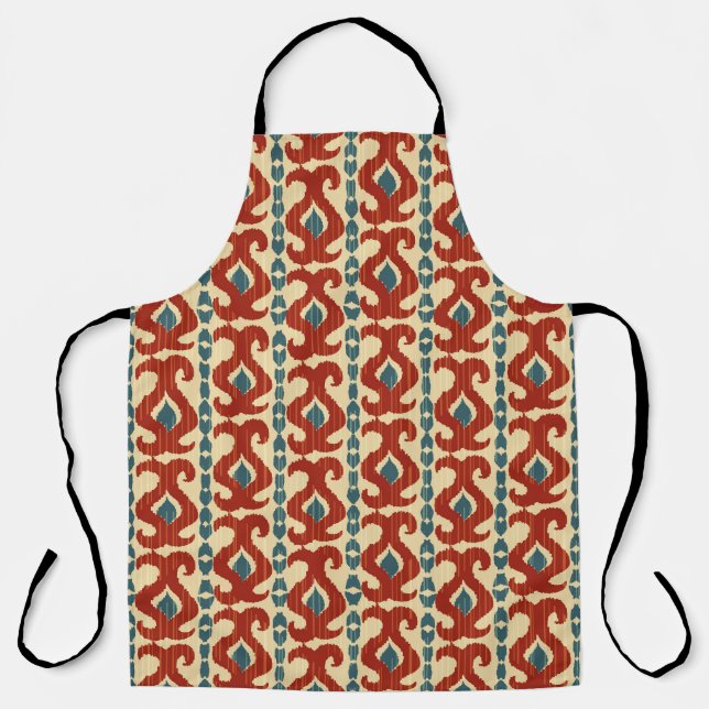 Tablier Ikat Elegance : Conception Motif transparente. (Recto)