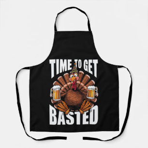 Tablier Il Est Temps De Se Baser Thanksgiving Turkey Beer