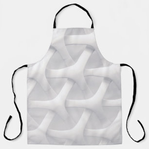 Tablier Illusion d'optique blanche et grise