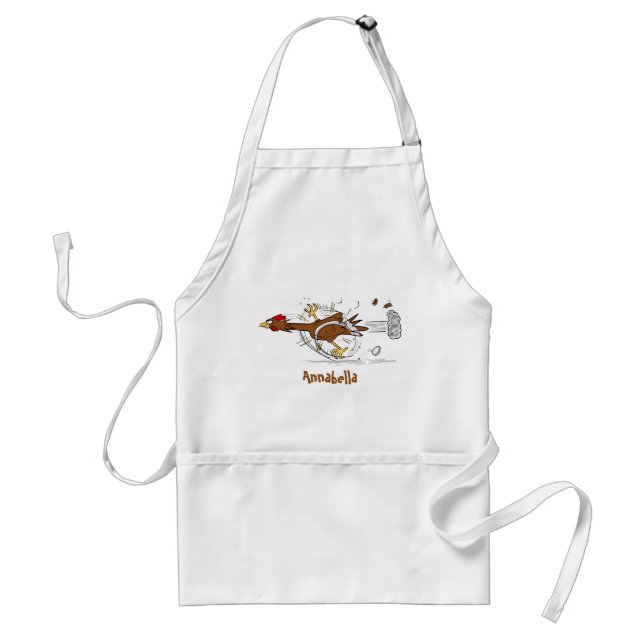 Tablier Illustration amusante de poulet cool (Devant)