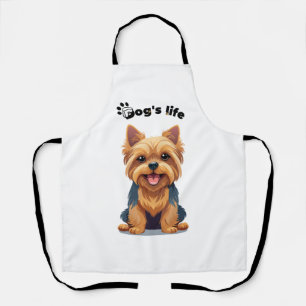 Tablier Illustration amusante de Terrier Yorkshire de la v