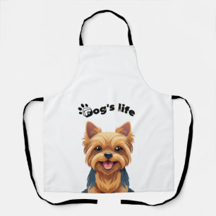 Tablier Illustration amusante de Terrier Yorkshire de la v