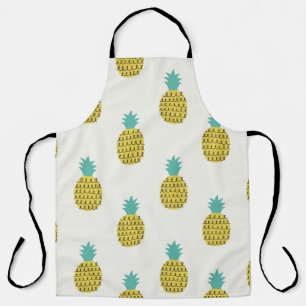Tablier Illustration amusante Vintage ananas sans voile.