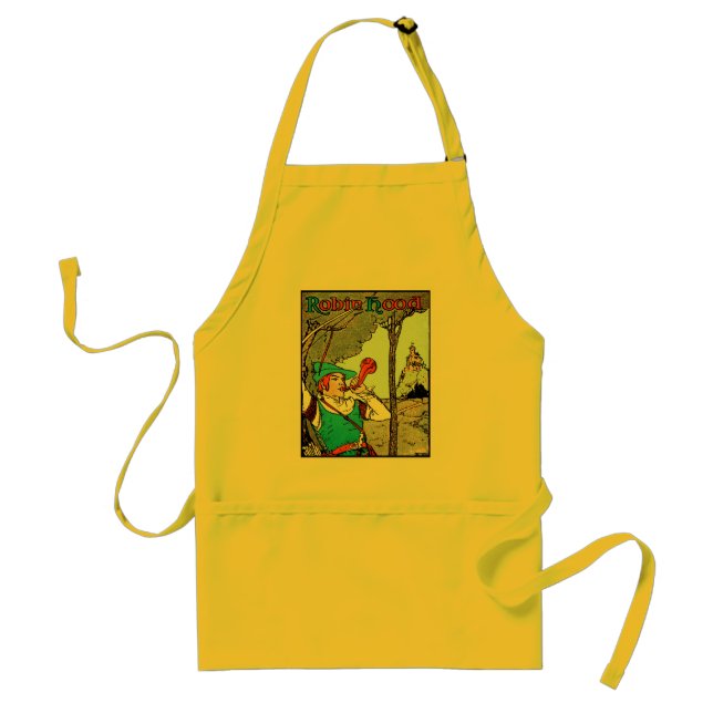 Tablier Illustration Antique de Robin des Bois et ses Joye (Devant)