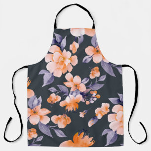 Tablier Illustration arrière - plan sans couture de fleurs